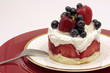 Strawberry and blueberry cheesecake