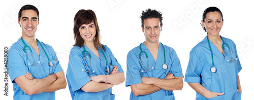 Team of young doctors