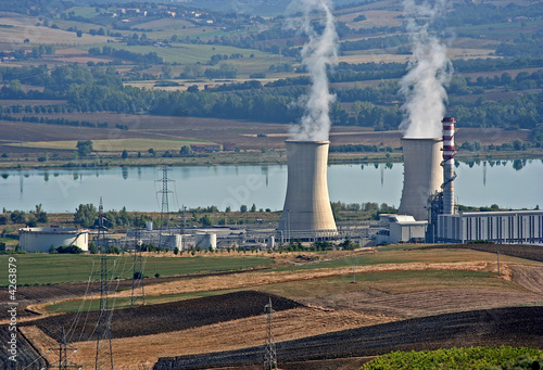 Photo: lakeside power station in umbria italy lakeside power station in umbria italy