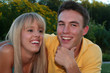 Cute couple laughing together