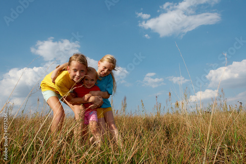 Children on a meadow