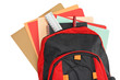 Backpack with school material