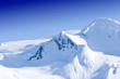 Snowy mountain peaks