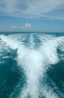 Turbulent Water Trail Behind Boat Turbulent Water Trail Behind Boat