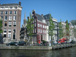 View Of Tilted Canal Houses In Amsterdam
