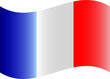 Drapeau français flottant