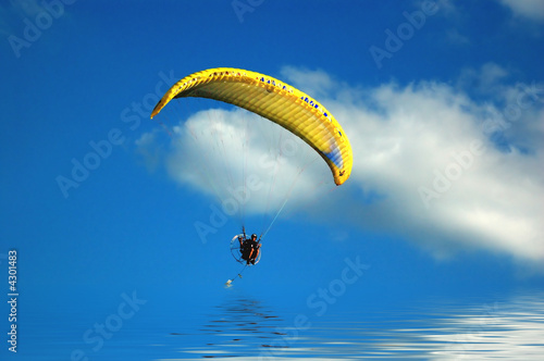 Photo: Paraglider over Water Paraglider over Water