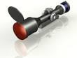 Sniper rifle 3d concept illustration