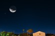 moon over city