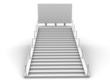 Stairs and bigboard. 3d