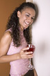 woman and red wine woman and red wine
