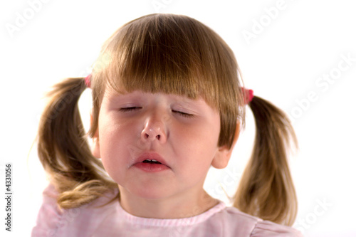 Photo: Tired sleepy little girl Tired sleepy little girl