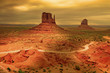 Photo: Sunrays through clouds at sunset, Monument Valley Sunrays through clouds at sunset, Monument Valley