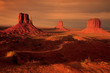 Three mitten buttes, Monument Valley, Utah