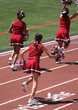 Cheerleaders running