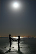 The moon and the woman. 