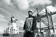 engineer and container port