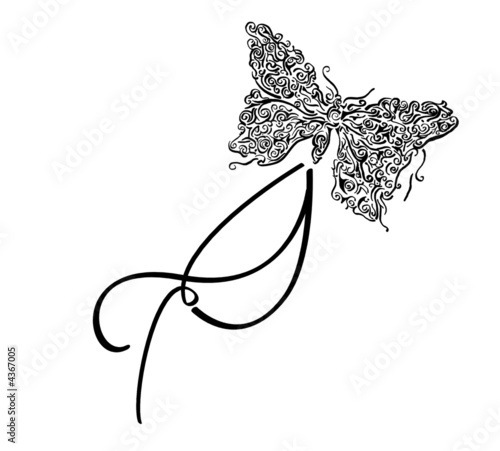tribal wings design. Butterfly - Tribal Design with