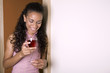 brunette and red wine brunette and red wine