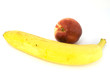 Banana with peach