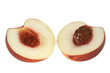 Peeled pech with clipping path