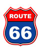 Route 66 sign. High resolution illustration
