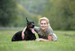 Dog and girl Dog and girl