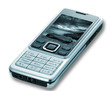 Modern cell phone isolated against white background