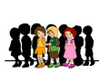 Preschoolers walking