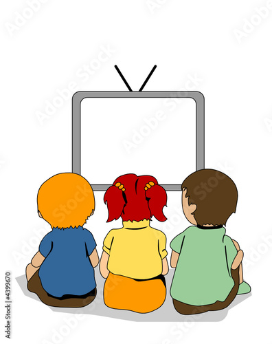 watching tv clipart. Watching TV