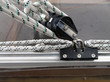 Fragment of a rigging on a sports sailing yacht
