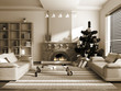 Christmas interior 3D rendering Christmas interior 3D rendering