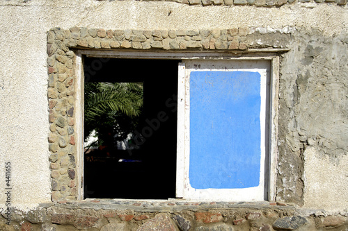 window opening in house in dahab, red sea, sinai, egypt