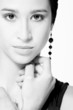 Photo: Black and white pretty woman Black and white pretty woman
