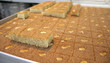 Photo: close up of arab cake on display in market close up of arab cake on display in market