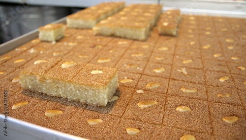 Photo: close up of arab cake on display in market close up of arab cake on display in market