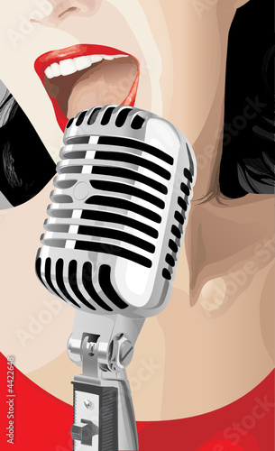 Pop Singer (editable vector or jpeg image) Pop Singer (editable vector or jpeg image)