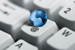 Blue Earth on keyboard