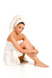 beautiful young woman in towel - health&beauty beautiful young woman in towel - health&beauty