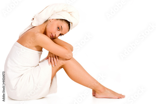 beautiful girl in towel - health&beauty