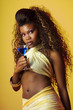 sexy black girl with cocktail