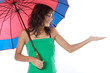 attractive woman whit umbrella attractive woman whit umbrella