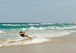 surfer on the sea shore