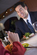 Couple enjoying a romantic dinner