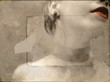 Vintage glamour - Sexy red lips in aged sepia
