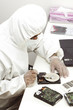 inspecting hard drive