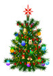 The image of the christmas fur-tree decorated by a holiday