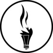 broken light bulb symbol