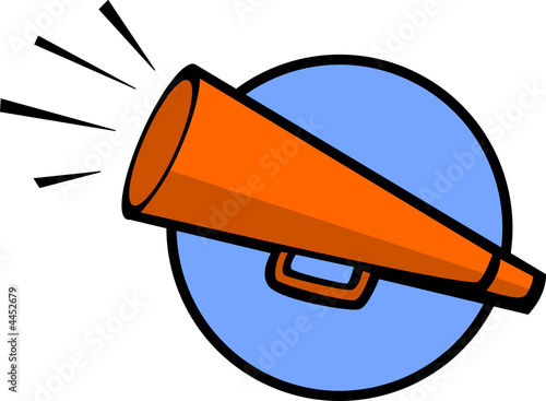Illustration: bullhorn voice amplifier bullhorn voice amplifier