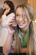 Mother and Daughter on phone